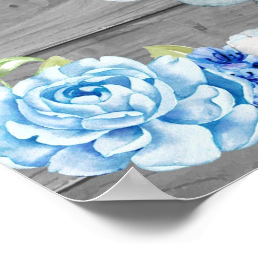 Boy Elephant Baby Shower Poster (Ecke)