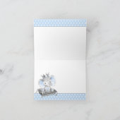 Boy Elephant Babydusche danke Ihnen Karten (Innenseite)