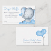 Boy Elephant Babydusche Windelwanne Begleitkarte (Vorne/Hinten)