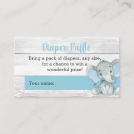 Boy Elephant Diaper Raffelkarten Begleitkarte