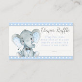 Boy Elephant Diaper Raffles Tickets Begleitkarte (Vorderseite)