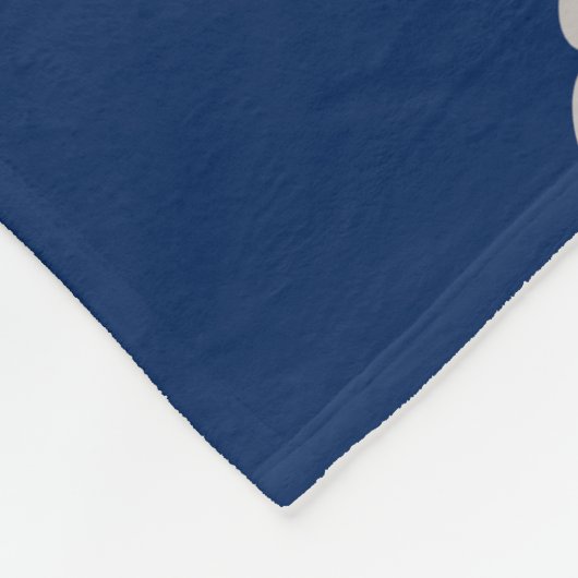 Boy Elephant Navy Blue Personalisiert Fleecedecke (Ecke)