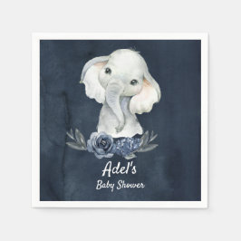 Boy Elephant Navy Party Napkins für Babydusche Serviette