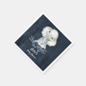 Boy Elephant Navy Party Napkins für Babydusche Serviette (Ecke)