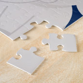 Boy Elephant Navy Personalisierten Kinder Puzzle (Seite)