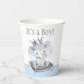 Boy Elephant Prince Baby Duwer Paper Cups Pappbecher (Vorderseite)