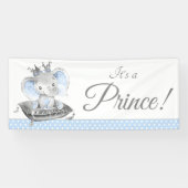 Boy Elephant Prince Baby Shower Banners Banner (Horizontal)
