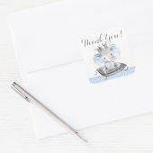 Boy Elephant Prince Baby Shower Stickers