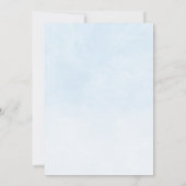 Boy Elephant Watercolor Babydusche Bingo Card Einladung (Rückseite)