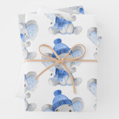 Boy Elephant Weihnachtswrapping Paper Geschenkpapier Set (Beispiel)