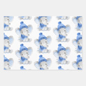 Boy Elephant Weihnachtswrapping Paper Geschenkpapier Set (Vorderseite)