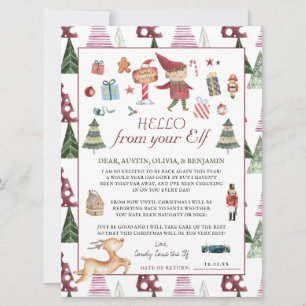 Boy Elf Kids Christmas Elf Hallo Letter