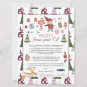 Boy Elf | Kids Christmas Elf Hallo Letter Card Einladung (Vorderseite)