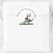 Boy Fairy fährt auf Schildkrötenkleber Runder Aufkleber (Tasche)