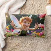 Boy Fairy Greetings Lendenkissen (Decke)