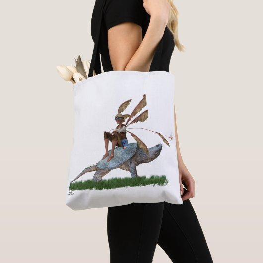 Boy Fairy reitet auf der Schildkrötentasche Tasche (Von Nahem)