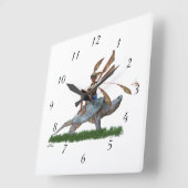 Boy Fairy reitet auf der Turtelmauer-Uhr Quadratische Wanduhr (Winkel)