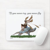Boy Fairy reitet auf der Turtle Mousepad (Mit Mouse)