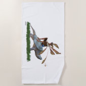 Boy Fairy reitet auf einem Schildkrötenhandtuch Strandtuch (Vorderseite)