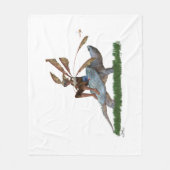 Boy Fairy reitet auf Schildkröte Fleecedecke (Vorderseite)
