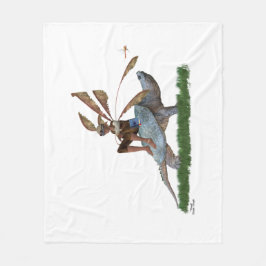 Boy Fairy reitet auf Schildkröte Fleecedecke