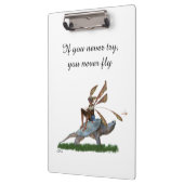 Boy Fairy reitet auf Schildkrötenkletterwand Klemmbrett (Links)