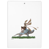 Boy Fairy reitet auf Schildkrötenkletterwand Klemmbrett (Rückseite)