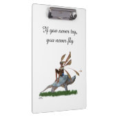 Boy Fairy reitet auf Schildkrötenkletterwand Klemmbrett (Rechts)