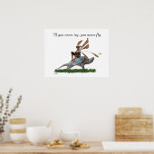 Boy Fairy reitet auf Schildkrötenplakat Poster (Küche)