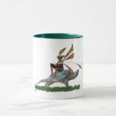 Boy Fairy reitet auf Turtle Coffee Tasse (Zentrum)
