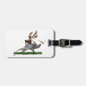 Boy Fairy Riding auf dem Schildkrötenluggy-Tag Gepäckanhänger (Vorderseite horizontal)