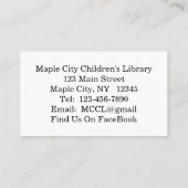 Boy Fairy Riding auf der Turtle Business Card Visitenkarte (Rückseite)