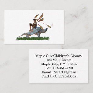 Boy Fairy Riding auf der Turtle Business Card Visitenkarte
