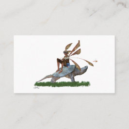 Boy Fairy Riding auf der Turtle Business Card Visitenkarte
