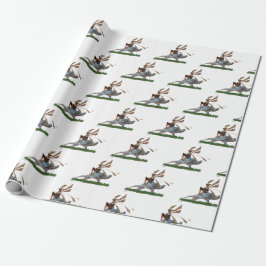Boy Fairy Riding auf Schildkrötenpapier Geschenkpapier