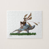 Boy Fairy Riding auf Turtle Jigsaw Puzzle (Horizontal)
