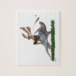 Boy Fairy Riding auf Turtle Jigsaw Puzzle
