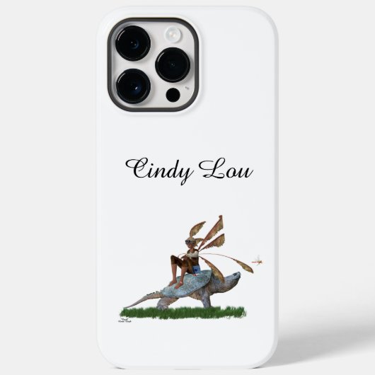 Boy Fairy Riding On Turtle iPhone / iPad case (Rückseite)