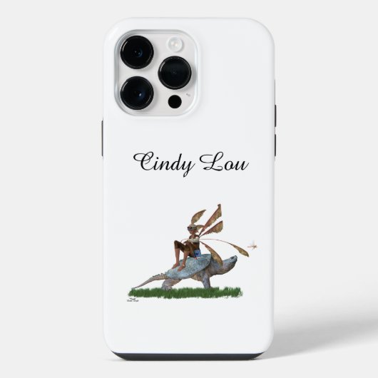 Boy Fairy Riding On Turtle iPhone / iPad case Hülle (Rückseite)