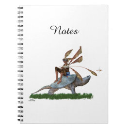 Boy Fairy Riding on Turtle Spiral Foto Notebook Notizblock