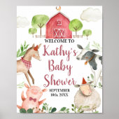 Boy Farm Animals Barnyard Welcome Poster (Vorne)