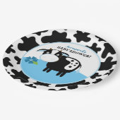 Boy Farm Cow Babydusche Teller (Schrägansicht)