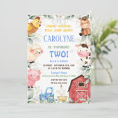 Boy Farm - Geburtstagseinladung Einladung (Stehend Vorderseite)