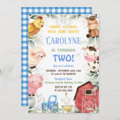 Boy Farm - Geburtstagseinladung Einladung (Vorne/Hinten)