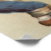 Boy Feeding Turkey Poster (Ecke)