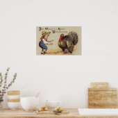 Boy Feeding Turkey Poster (Küche)
