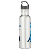 Boy-Figur-Skater-Wasserflasche - Blaue Sterne Edelstahlflasche (Rückseite)