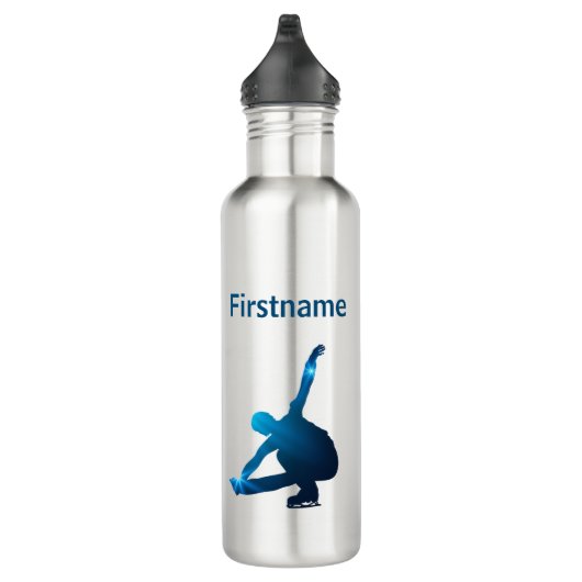 Boy-Figur-Skater-Wasserflasche - Blaue Sterne Edelstahlflasche (Rechts)