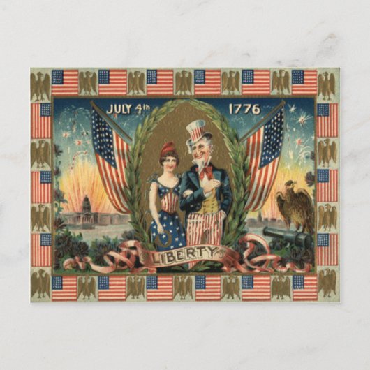 Boy Firecracker Fireworks US Flag Postkarte (Vorderseite)