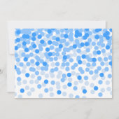 Boy First Birthday Chalkboard Confetti Foto Einladung (Rückseite)